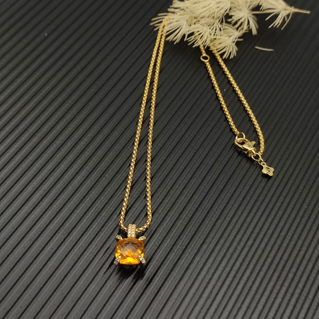 David Yurman Cable Collectibles™ Citrine and Diamond Albion Necklace